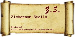 Zicherman Stella névjegykártya